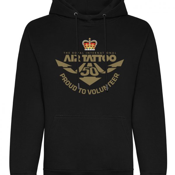 Protected: Hoodie – large print (gold) front/Trust logo print left sleeve